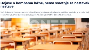 Lažne pretnje većini škola